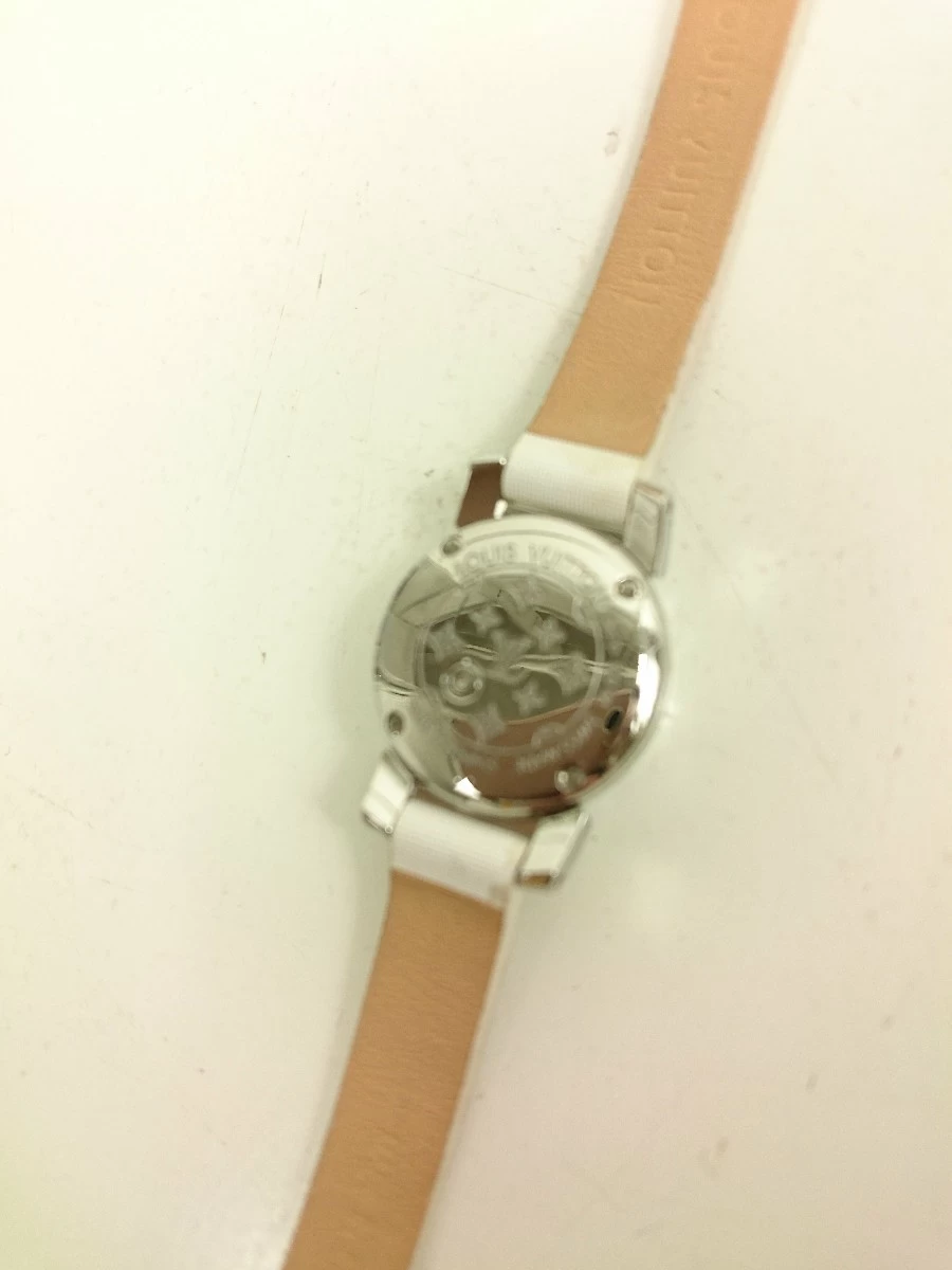 LOUIS VUITTON ◆ Quartz/Analog/Tambour Bijou/Q151C/shell/leather belt/monogram