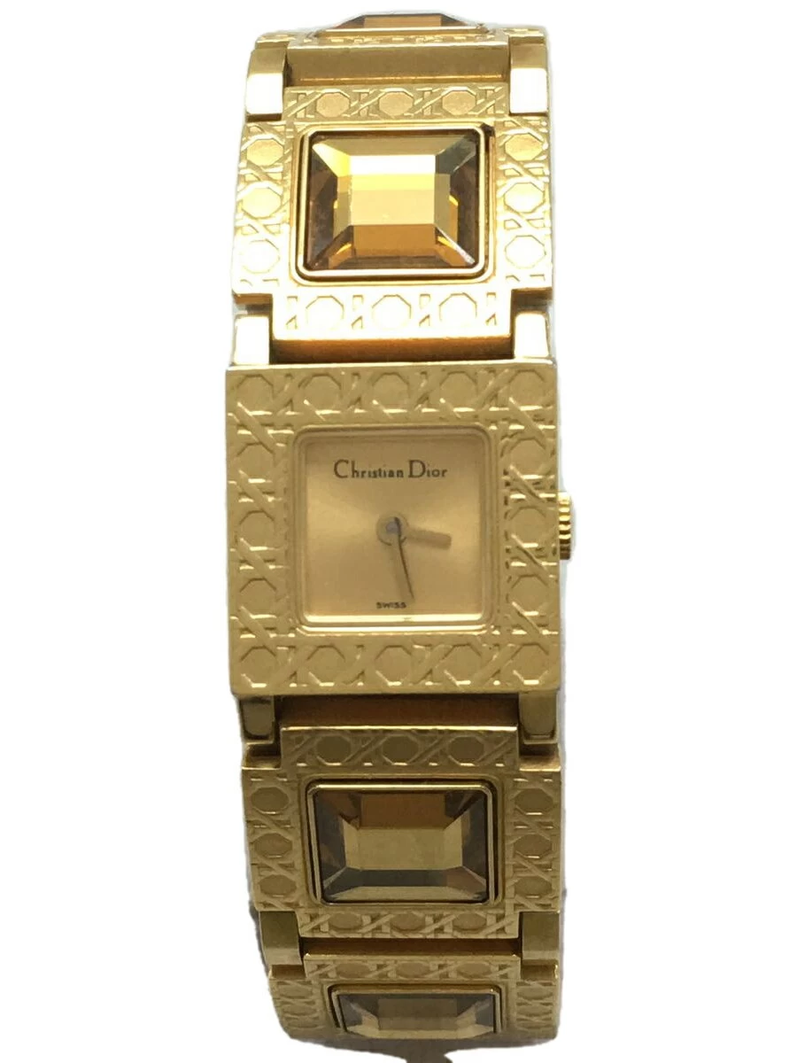 Christian Dior ◆ La Parisienne/2 replacement leather belts included/quartz/analog/gold color