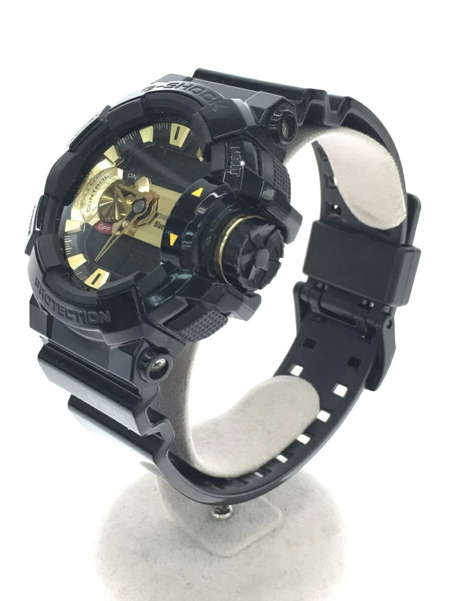 CASIO ◆ Quartz G-SHOCK/Digiana/Rubber/GLD/BLK/GBA-400-1A9JF