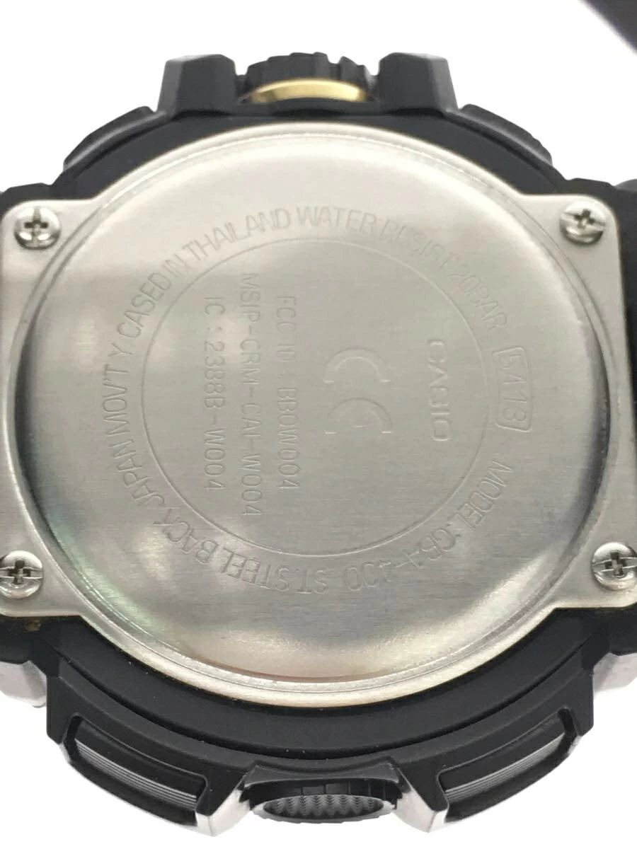 CASIO ◆ Quartz G-SHOCK/Digiana/Rubber/GLD/BLK/GBA-400-1A9JF