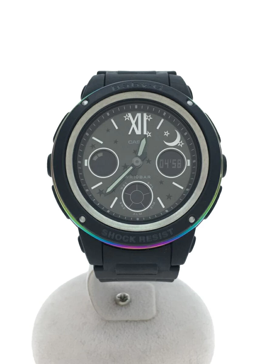 CASIO ◆ Quartz/Analog/ -- /SLV/BLK/2017/LOVERS COLLECTION