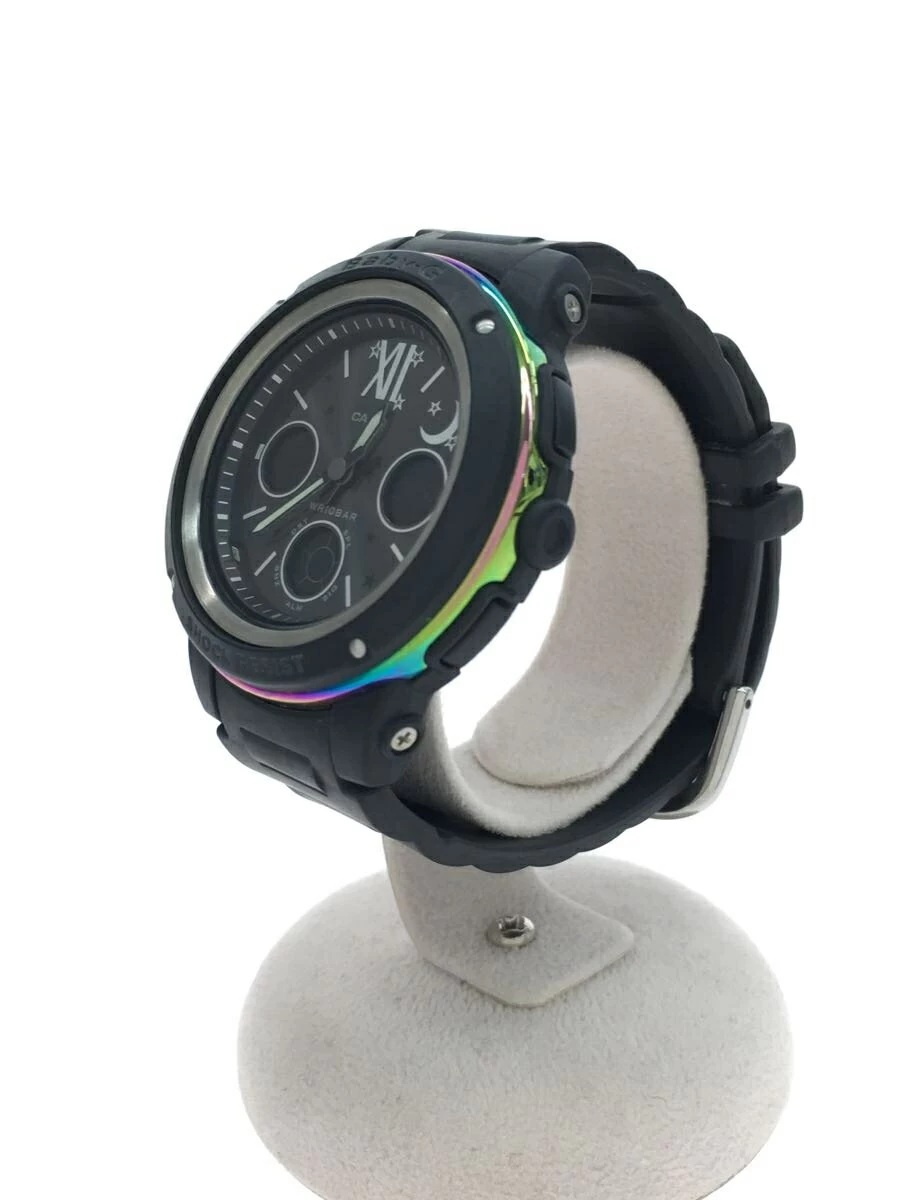 CASIO ◆ Quartz/Analog/ -- /SLV/BLK/2017/LOVERS COLLECTION
