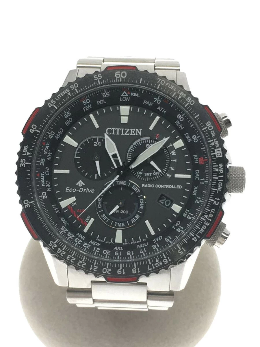 CITIZEN ◆ PRO MASTER/CB5001-57E/Solar/Analog/Stainless Steel/BLK/SLV Chronograph Radio Wave Eco-Drive Pro Master