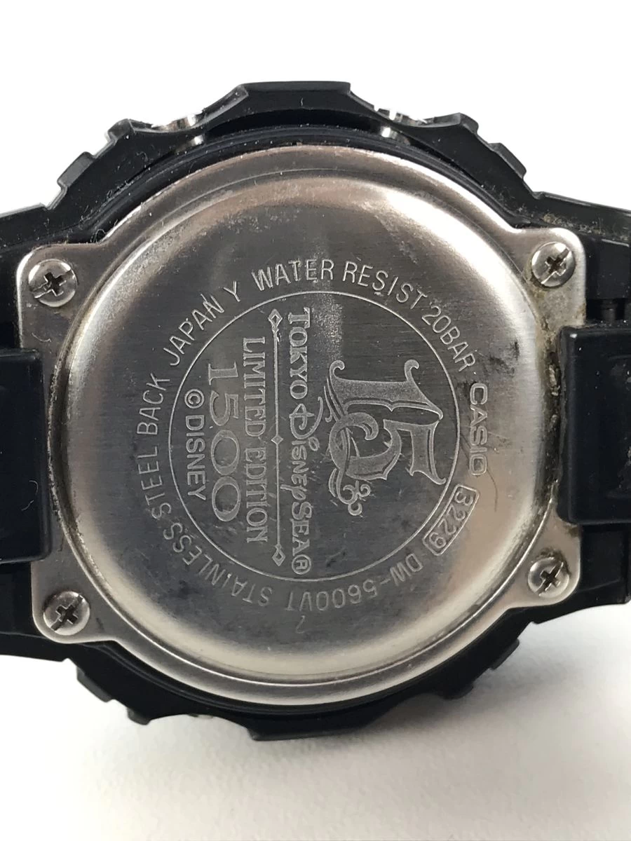 CASIO ◆ DW-5600VT/Tokyo DisneySea 15th Anniversary/Limited to 1500 Books/Leather/WHT/BLK