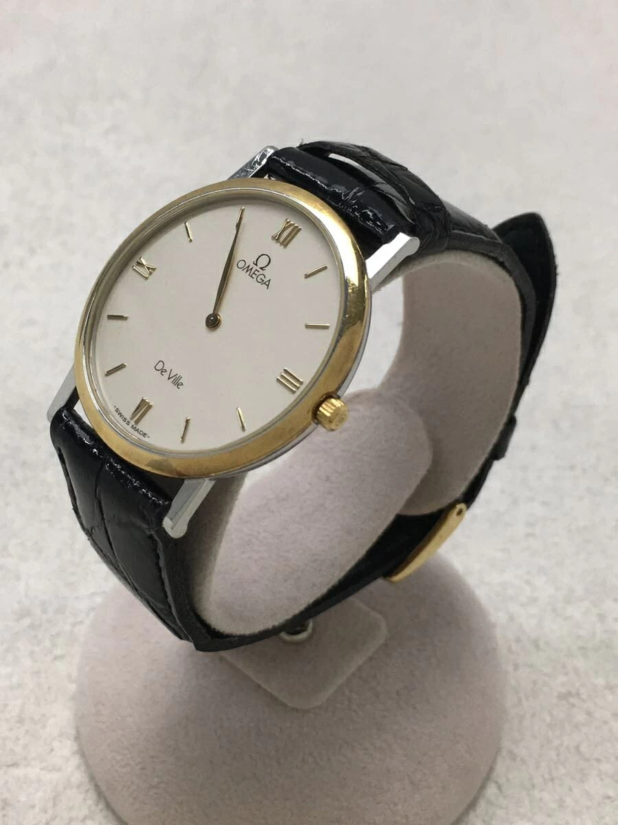 OMEGA ◆ Quartz/Analog/--/GLD/Blk/de Ville/Devil