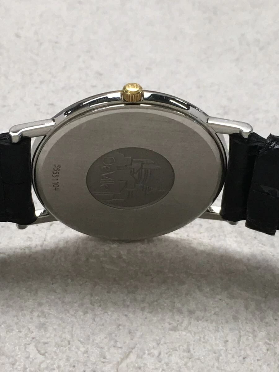 OMEGA ◆ Quartz/Analog/--/GLD/Blk/de Ville/Devil