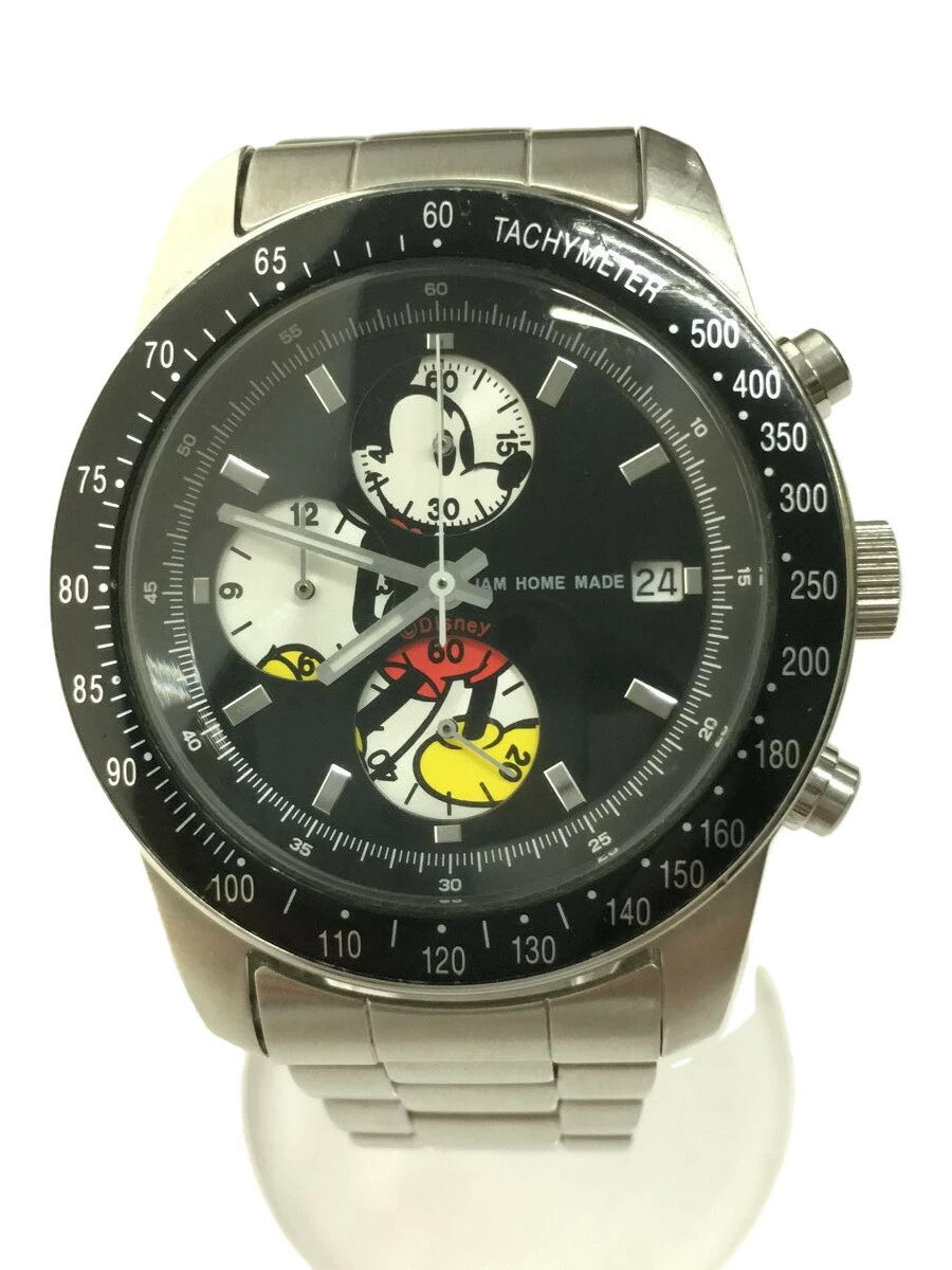 JAM HOME MADE ◆ SHIPS JET BLUE/DISNEY/LIMITED MICKEY WATCH/QUARTZ/ANALOGY/STAINLESS/BLK