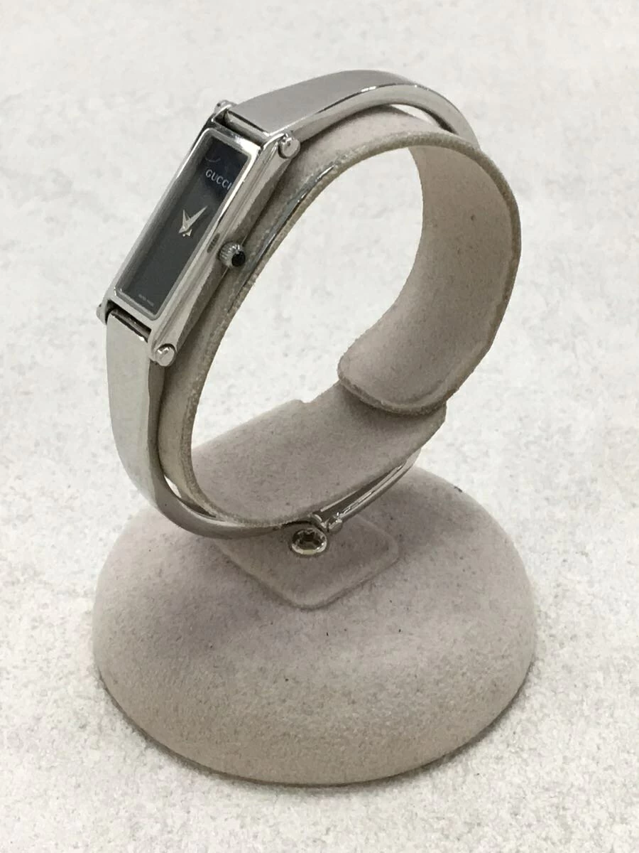 GUCCI ◆ Quartz/ Analog/ Stainless Steel/ Black/ Black/ Silver/ 2305L