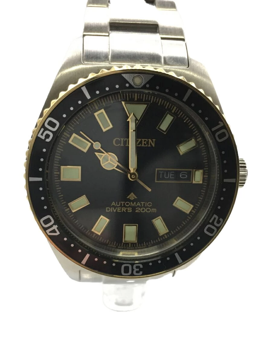 CITIZEN ◆ Promaster/Dive Watch/Automatic/Analog/Stainless Steel/BLK/SLV