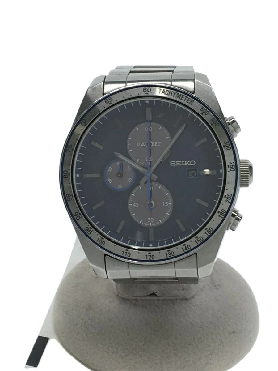 SEIKO ◆ body only/belt part with small scratches/solar/analog/stainless steel/NVY/V176-0AZ0