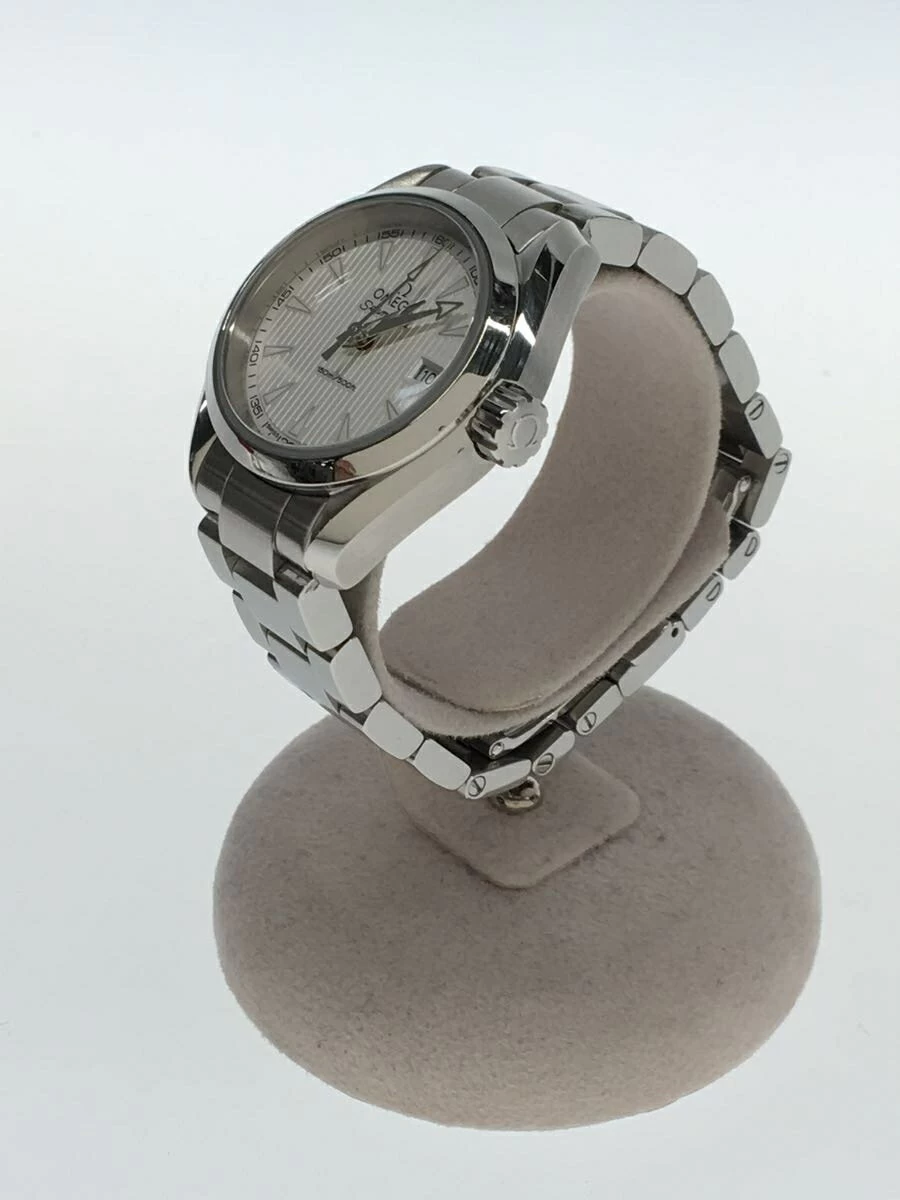 OMEGA ◆ Seamaster Aqua Terra/Seamaster AQUA TERRA 150m/Quartz/Stainless Steel/WHT/SLV Triangle Index Date