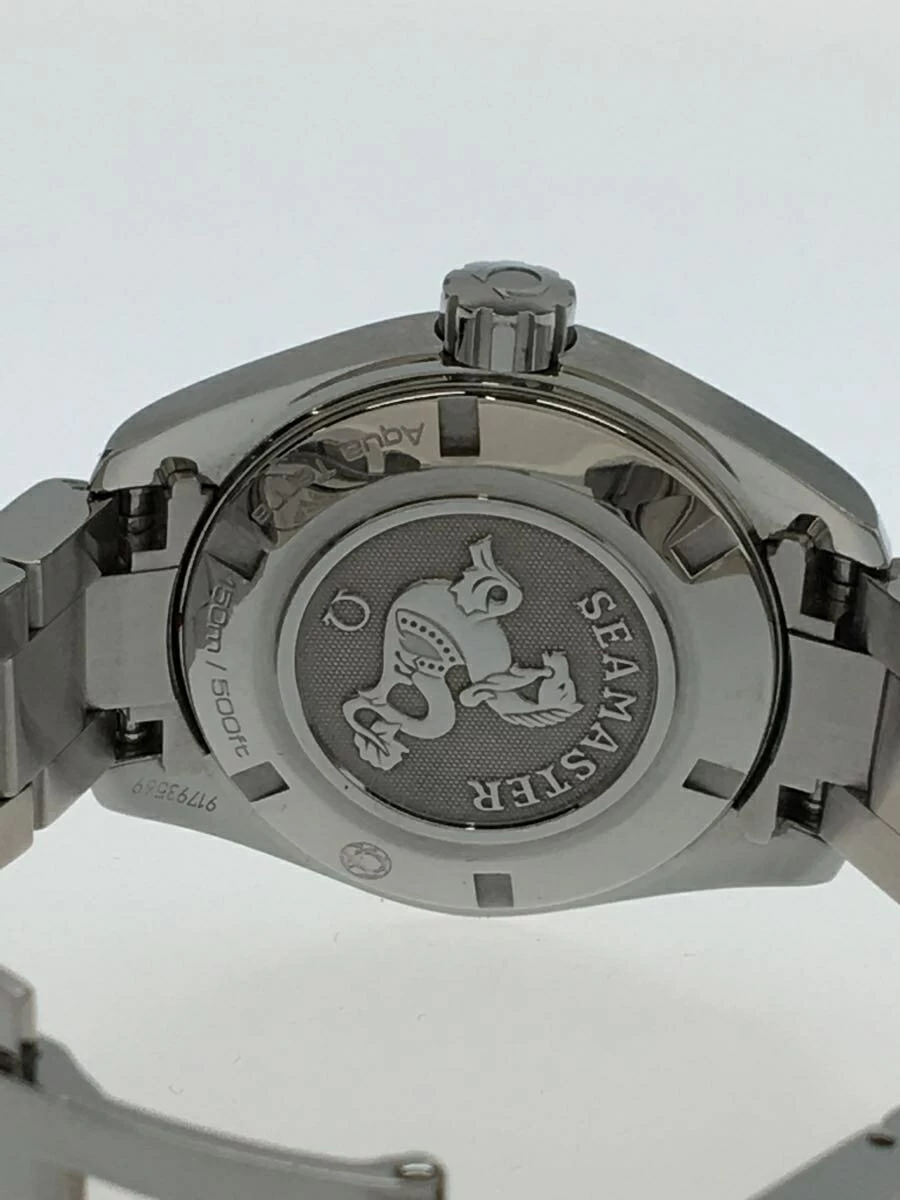 OMEGA ◆ Seamaster Aqua Terra/Seamaster AQUA TERRA 150m/Quartz/Stainless Steel/WHT/SLV Triangle Index Date