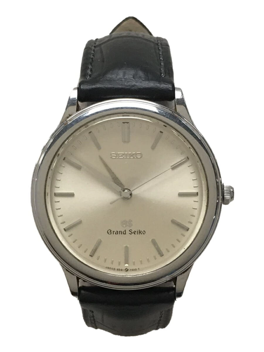 Grand Seiko ◆ Quartz/Analog/Leather/SLV/BLK