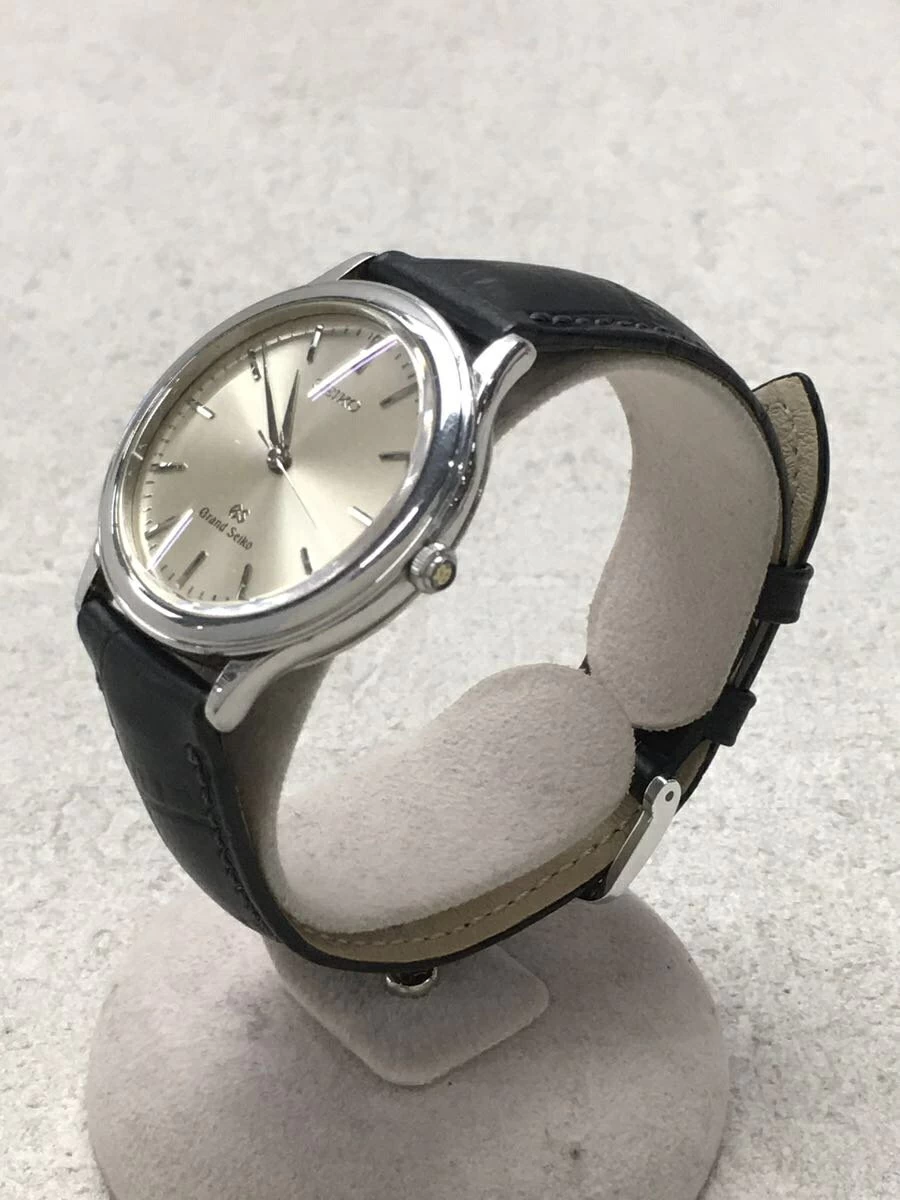 Grand Seiko ◆ Quartz/Analog/Leather/SLV/BLK
