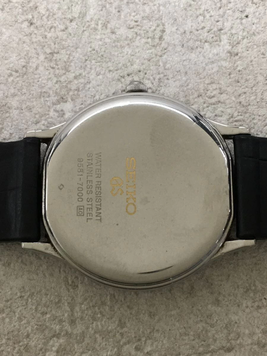 Grand Seiko ◆ Quartz/Analog/Leather/SLV/BLK