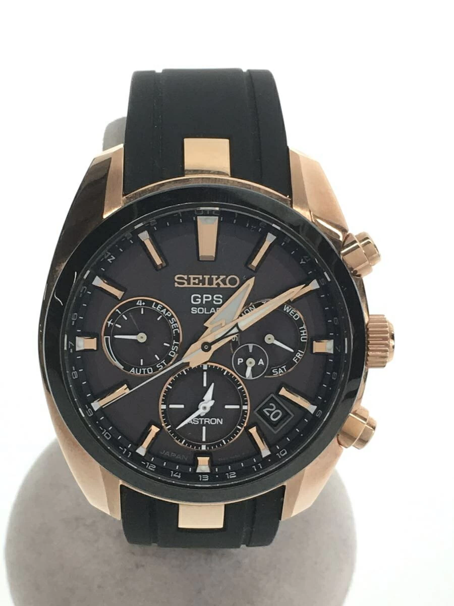 SEIKO ◆ ASTRON/5X Series Dual Time GPS Solar Watch/Rubber/5x53-0AJ0
