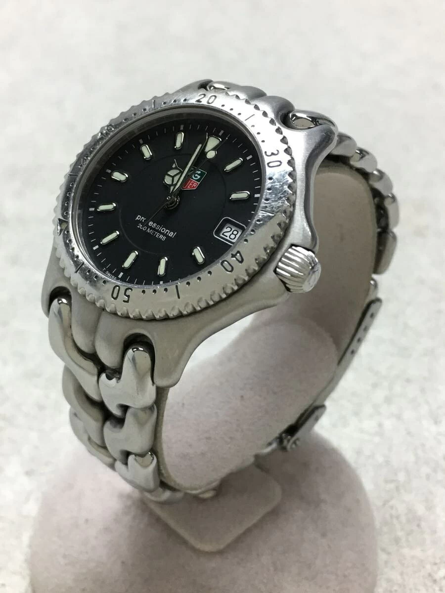 TAGHeuer ◆ TAG Heuer/Cell Date/WG1214-K0/Quartz/Analog/Stainless Steel/Black/Silver