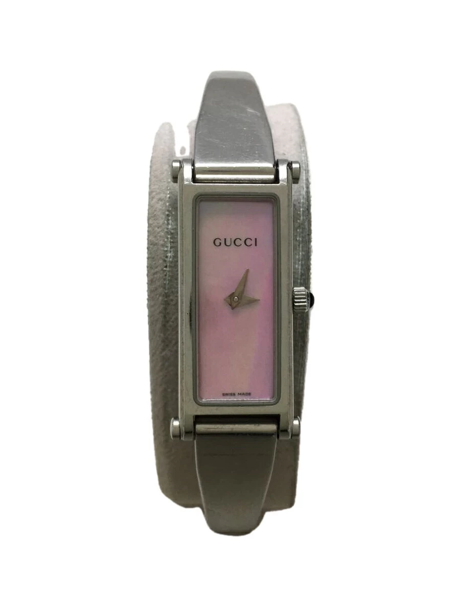 GUCCI ◆ Quartz/Analog/Stainless Steel/Pink/Silver/1500L