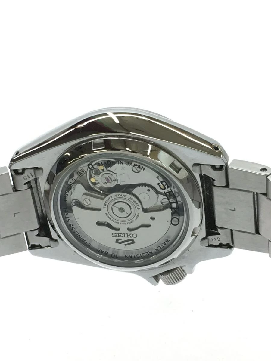 SEIKO ◆ automatic/analog/stainless steel/silver/gray/4R36-08L0