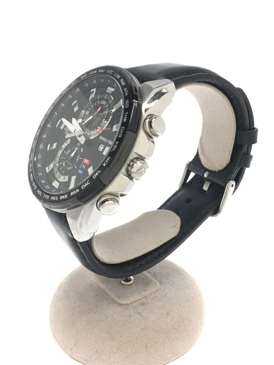CASIO ◆ EDIFICE/QUARTZ/ANALOG /LEATHER /BLACK/EFR-550L