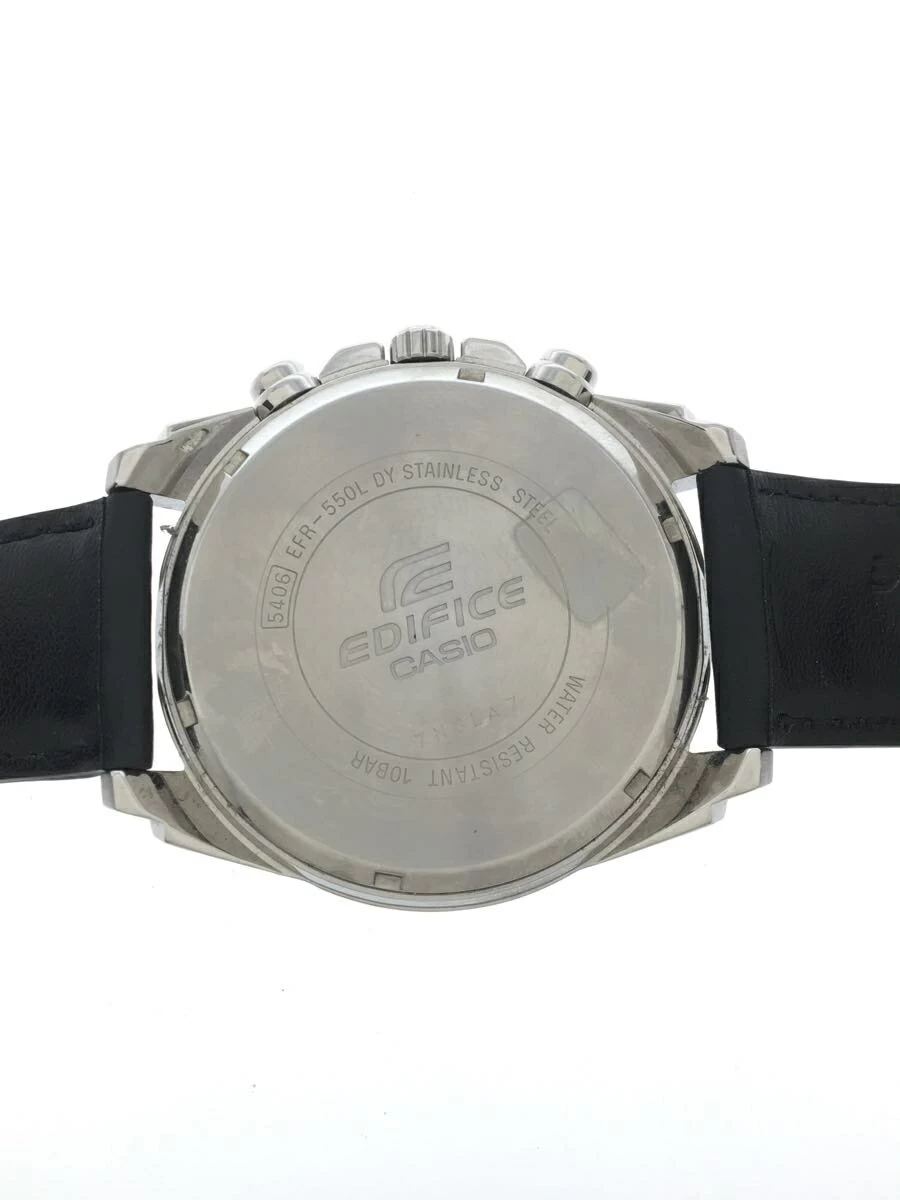 CASIO ◆ EDIFICE/QUARTZ/ANALOG /LEATHER /BLACK/EFR-550L