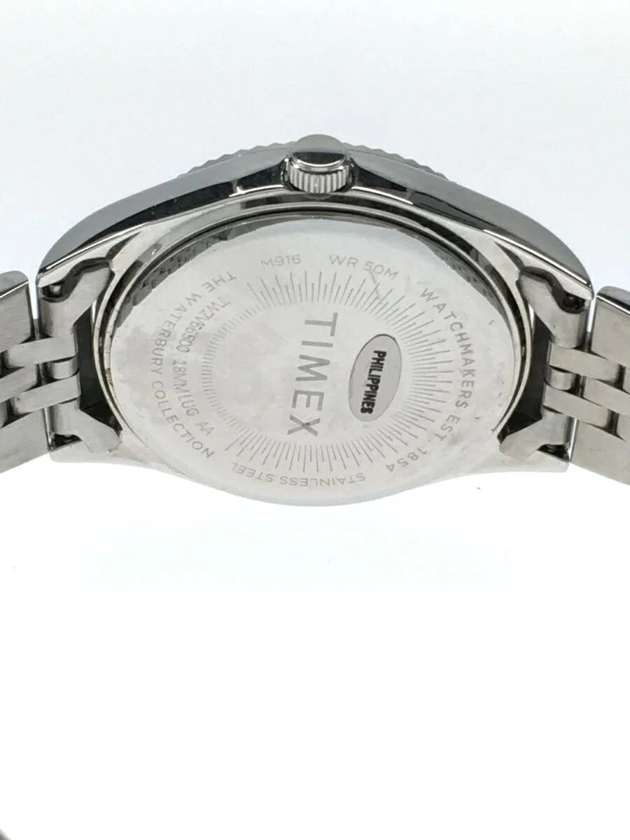 Timex ◆ Quartz/Analog/Stainless Steel/BLU/SLV/TW2V66500/Waterbury Legacy