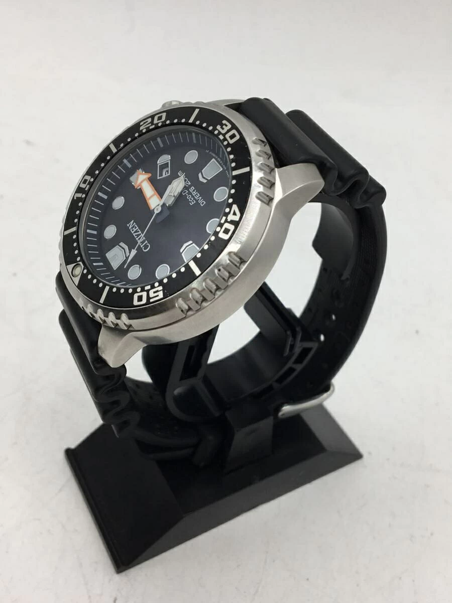 Citizen ◆ Eco-Drive/Solar/Analog/Rubber/BLK/BLK/E168-S100623/with scratches