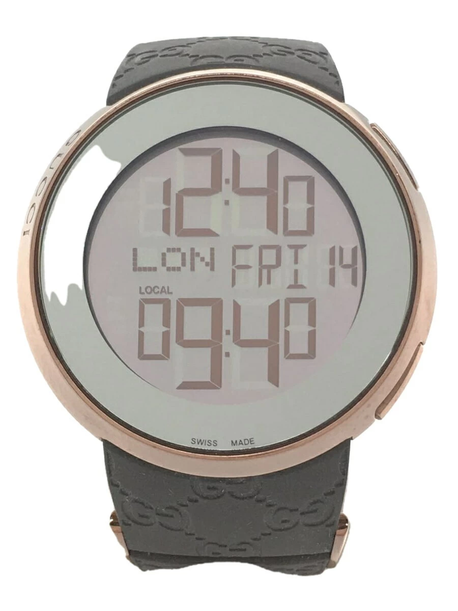 GUCCI ◆ I-GUCCI Smart Watch/Digital/Rubber/BRW/Out of Battery/114-2