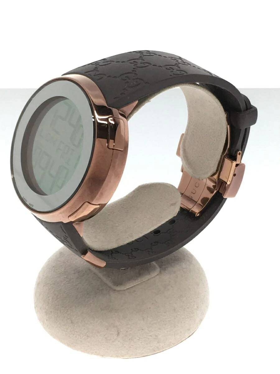 GUCCI ◆ I-GUCCI Smart Watch/Digital/Rubber/BRW/Out of Battery/114-2