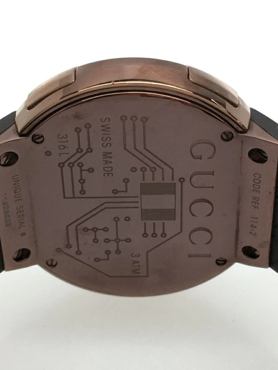 GUCCI ◆ I-GUCCI Smart Watch/Digital/Rubber/BRW/Out of Battery/114-2