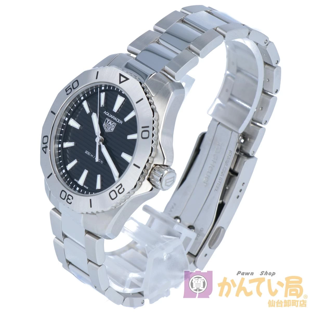 [TAG Heuer] TAG Heuer WBP1110.BA0627 Aquaracer Professional 200 Black Dial Black Dial 40mm Quartz USED-A [9304] Pawn Shop Sendai Oroshimachi Store