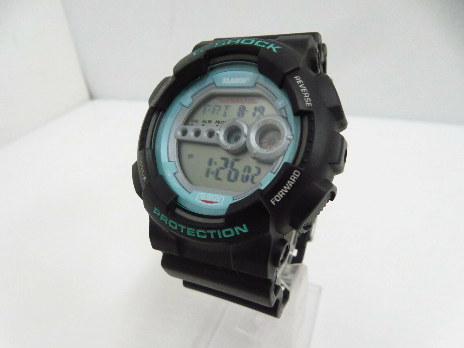 XLARGE G-SHOCK GD-100 COLLABORATION BLACK LIGHT BLUE QUARTZ [TOTTORI STORE]