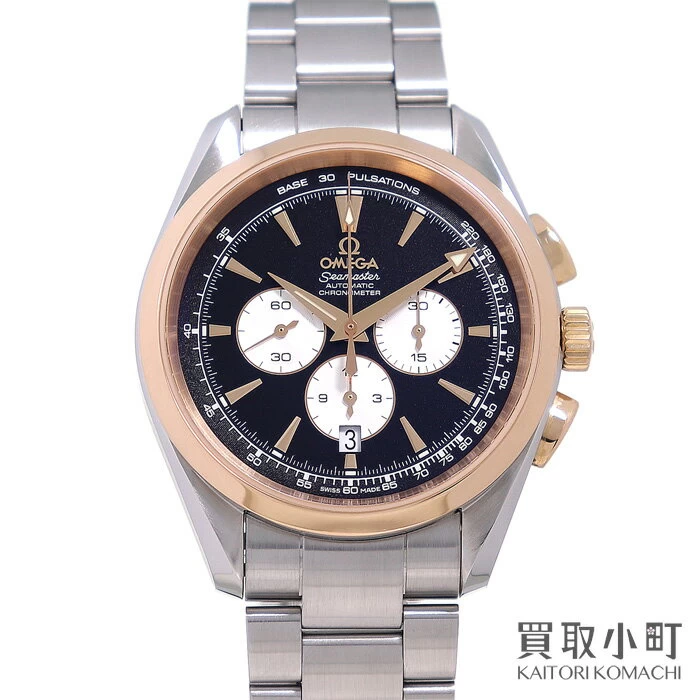 [Good Condition] Omega [OMEGA] 221.20.42.40.01.002 Seamaster Aqua Terra Chronograph Automatic Black 18K Pink Gold SS Bracelet Watch Automatic Men's K18PG/SS SEAMASTER AQUATERRA CHRONOGRAPH WATCH [A Rank]