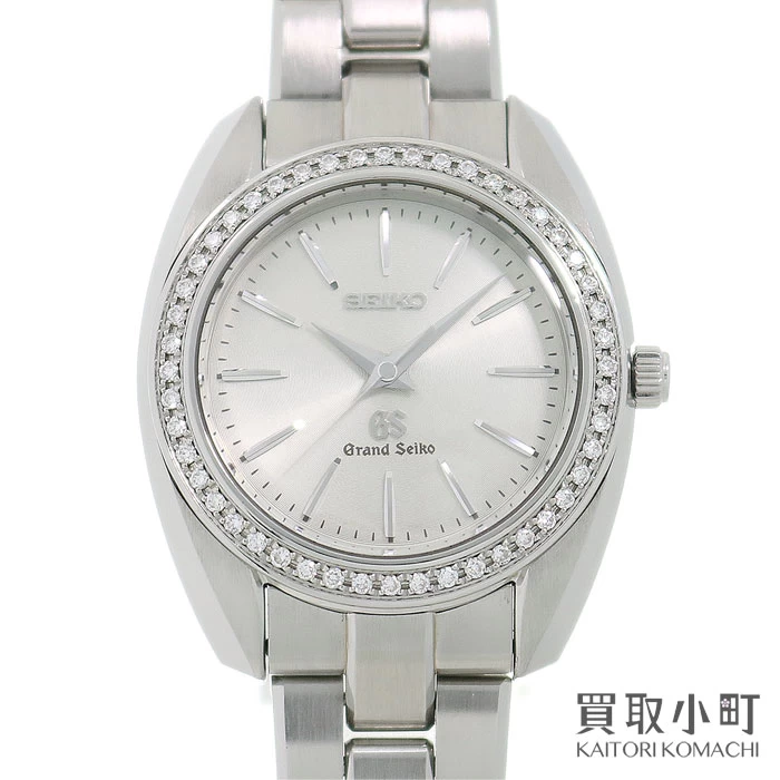 [Good Condition] Grand Seiko [Grand Seiko] Elegance Collection Diamond Bezel Ladies Watch Quartz Silver SS Breath Women's STGF063 4J51-0AE0 GS Diamonds Quartz Watch [A Rank]