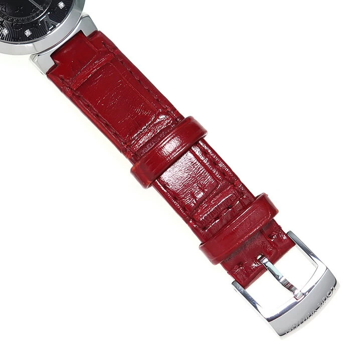 [Good Condition] Louis Vuitton [Louis VUITTON] QA143Z Tambour Slim PM 11P Diamond Monogram Quartz Ladies Monogram Pattern Leather Belt LV TAMBUR SLIM MONOGRAM DIAMONDS WATCH [A Rank]