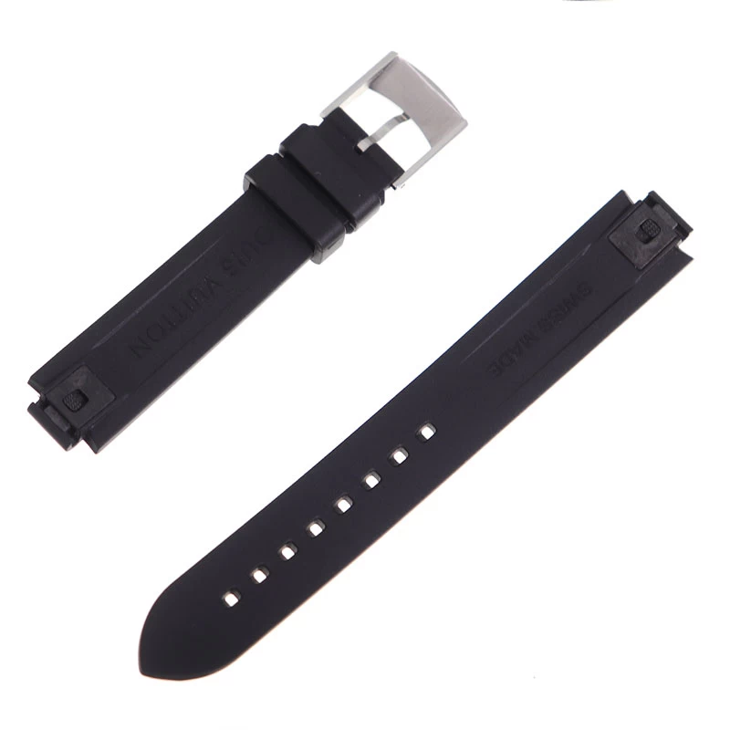 [Like New] Louis Vuitton [LOUIS VUITTON] R10230 Tambour Slim PM Nanogram Rubber Strap Monogram Black Genuine Replacement Belt LV STRAP TAMBOUR MONOGRAM [S Rank] [Beautiful Item]