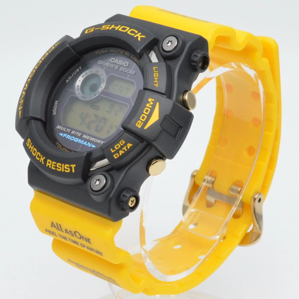 CASIO Casio GW-204K-9JR G-SHOCK Dolphin Whale Model Black Yellow Titanium x Resin FROGMAN Tough Solar 49mm Digital Display Yukaku Missing Watch　　