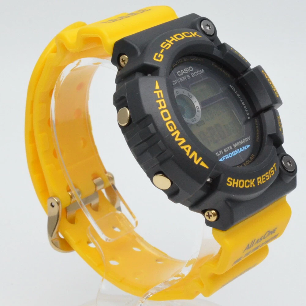 CASIO Casio GW-204K-9JR G-SHOCK Dolphin Whale Model Black Yellow Titanium x Resin FROGMAN Tough Solar 49mm Digital Display Yukaku Missing Watch　　