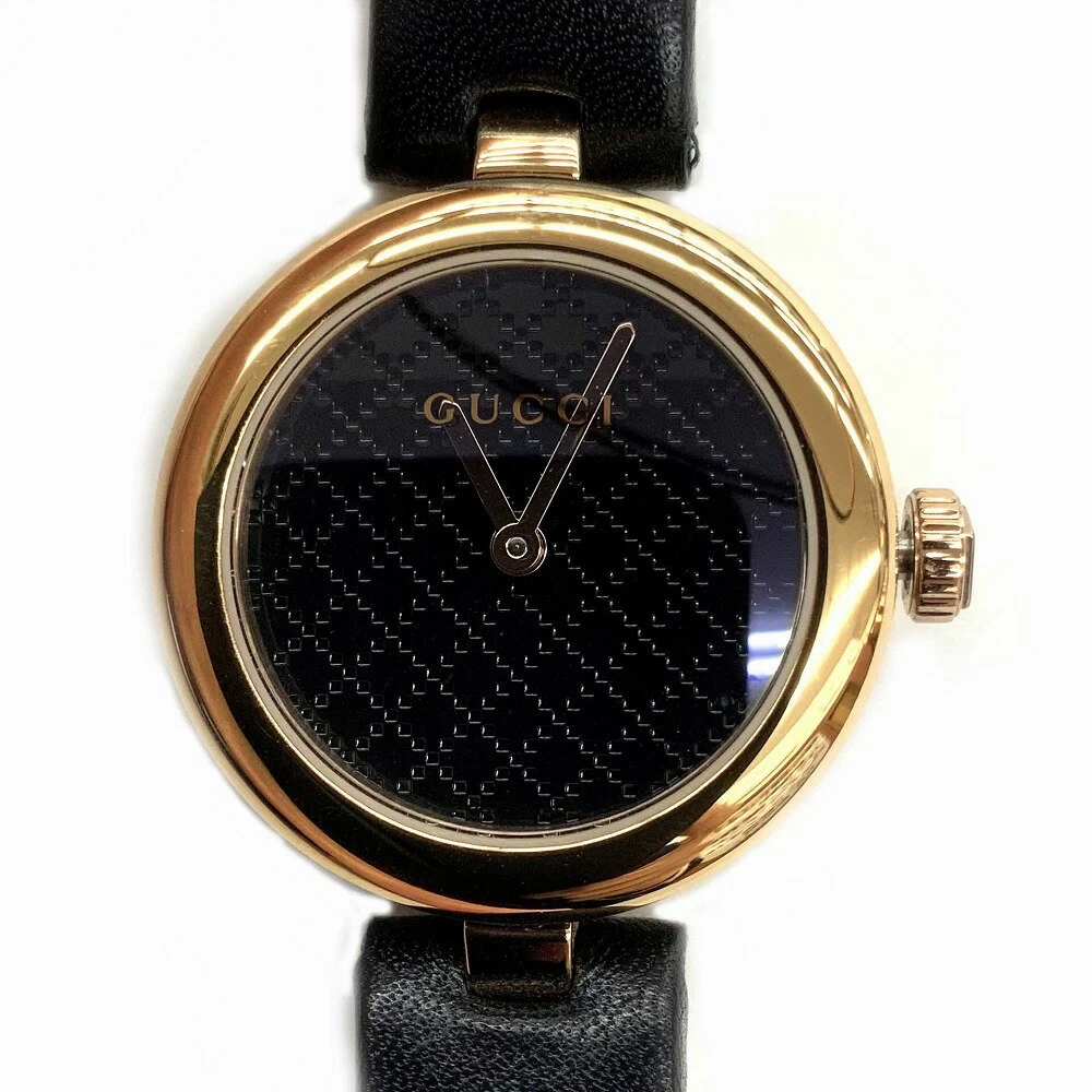 o [GUCCI] [Gucci] Diamantissima YA141501 Ladies Black Gold SS Stainless Steel Quartz [Oyama Store] 22-3915o-o