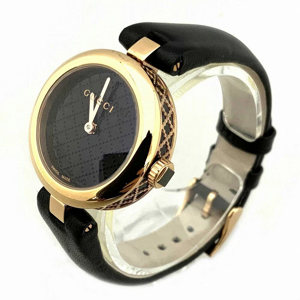 o [GUCCI] [Gucci] Diamantissima YA141501 Ladies Black Gold SS Stainless Steel Quartz [Oyama Store] 22-3915o-o