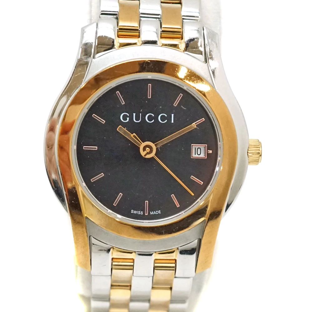 GUCCI 5500L Quartz Stainless Steel Brand Ladies Fashion Watch USED-6 Pawn Shop Kitanagoya N22-774