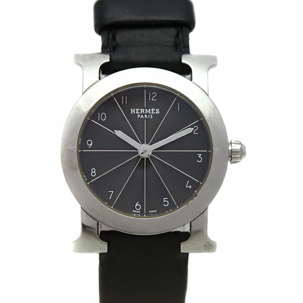 HERMES [Hermes] HR1.210 H Watch Lalonde SS/Stainless Steel Leather/Leather Quartz/Battery Watch Fashion Ladies USED-6 Pawn Shop Akanabe Store A22-8864