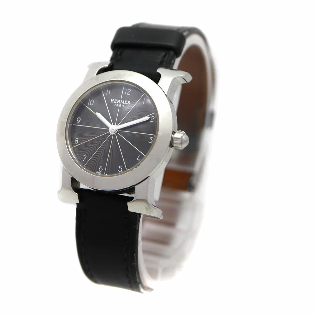 HERMES [Hermes] HR1.210 H Watch Lalonde SS/Stainless Steel Leather/Leather Quartz/Battery Watch Fashion Ladies USED-6 Pawn Shop Akanabe Store A22-8864