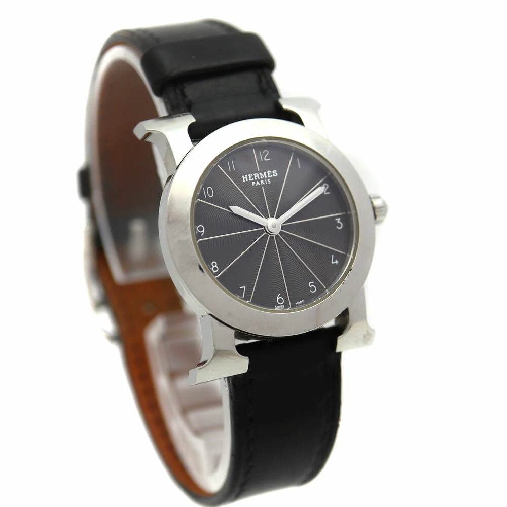 HERMES [Hermes] HR1.210 H Watch Lalonde SS/Stainless Steel Leather/Leather Quartz/Battery Watch Fashion Ladies USED-6 Pawn Shop Akanabe Store A22-8864