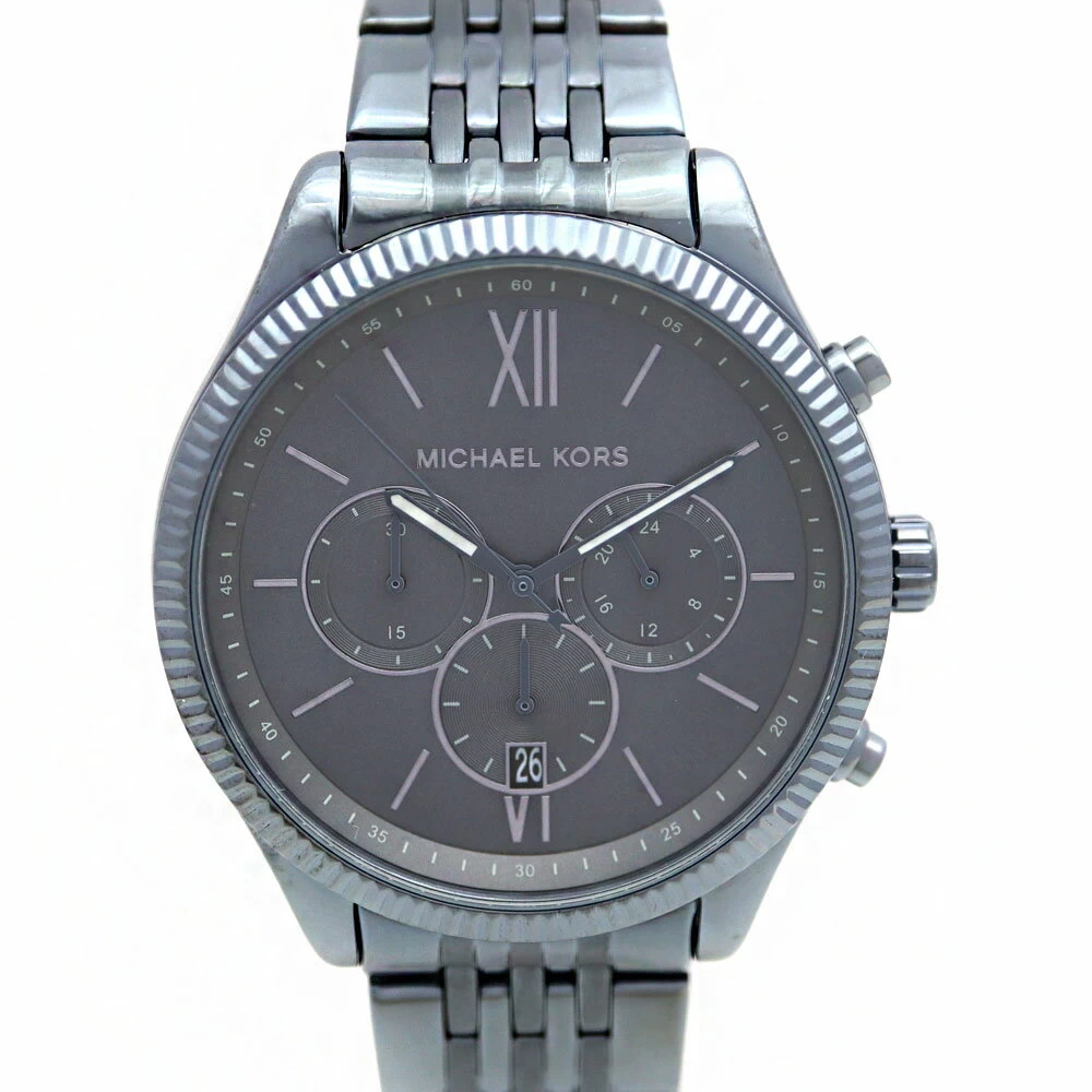 MARC JACOBS [Michael Kors] MK-8773 Chronograph SS/Stainless Steel Quartz/Battery Watch 5 ATM Waterproof Navy Dial Ladies USED-7 Pawn Shop Akanabe Store A22-9209