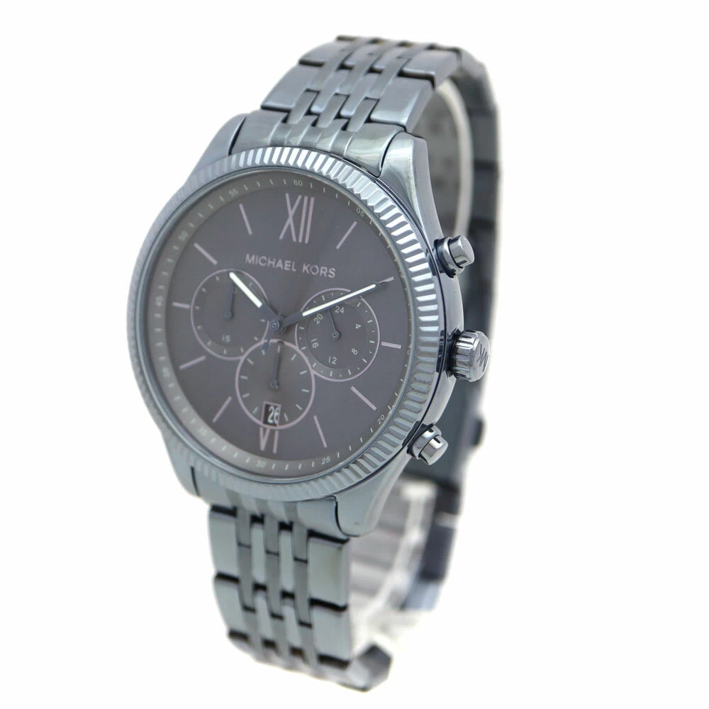 MARC JACOBS [Michael Kors] MK-8773 Chronograph SS/Stainless Steel Quartz/Battery Watch 5 ATM Waterproof Navy Dial Ladies USED-7 Pawn Shop Akanabe Store A22-9209