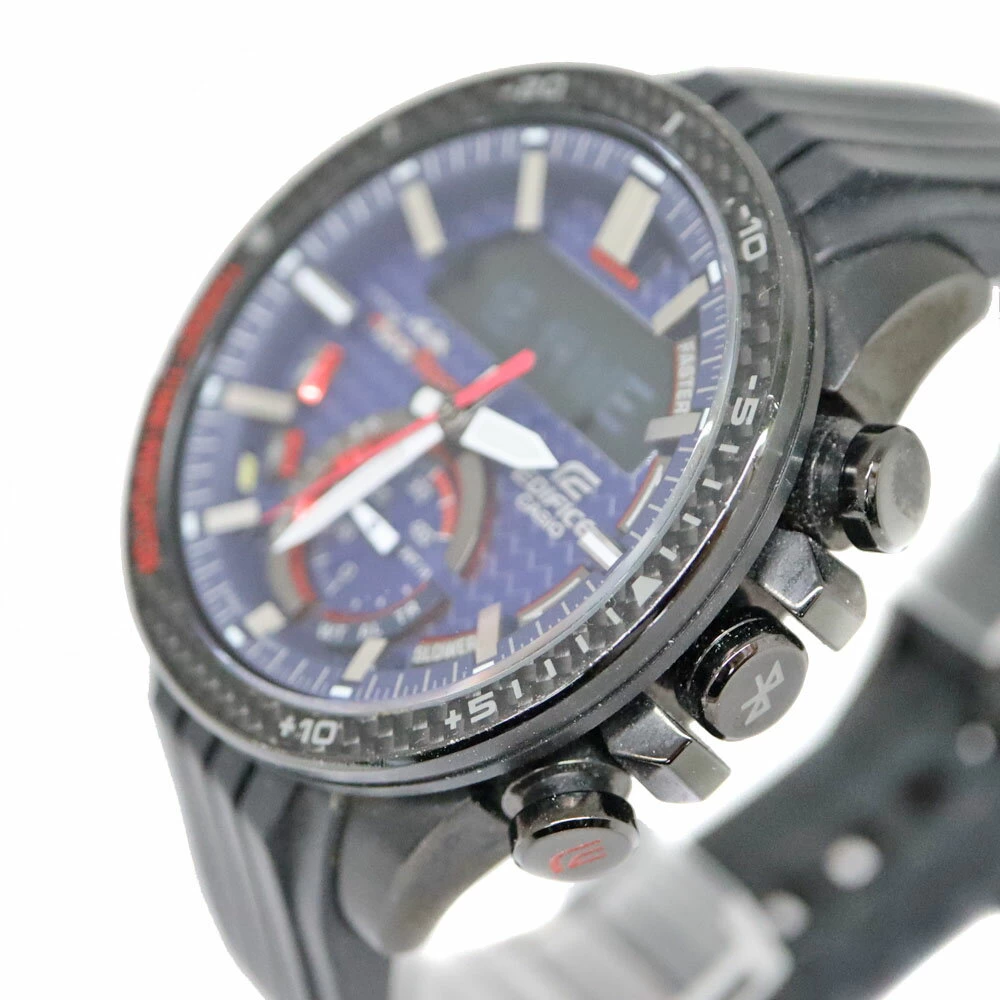 CASIO [Casio] ECB-800TR-2AJR EDIFICE Scuderia Toro Rosso Collaboration SS/Stainless Steel Resin 10 ATM Waterproof Tough Solar Radio Controlled Watch Brand Casual USED-8 Pawn Shop Akanabe Store A22-10241
