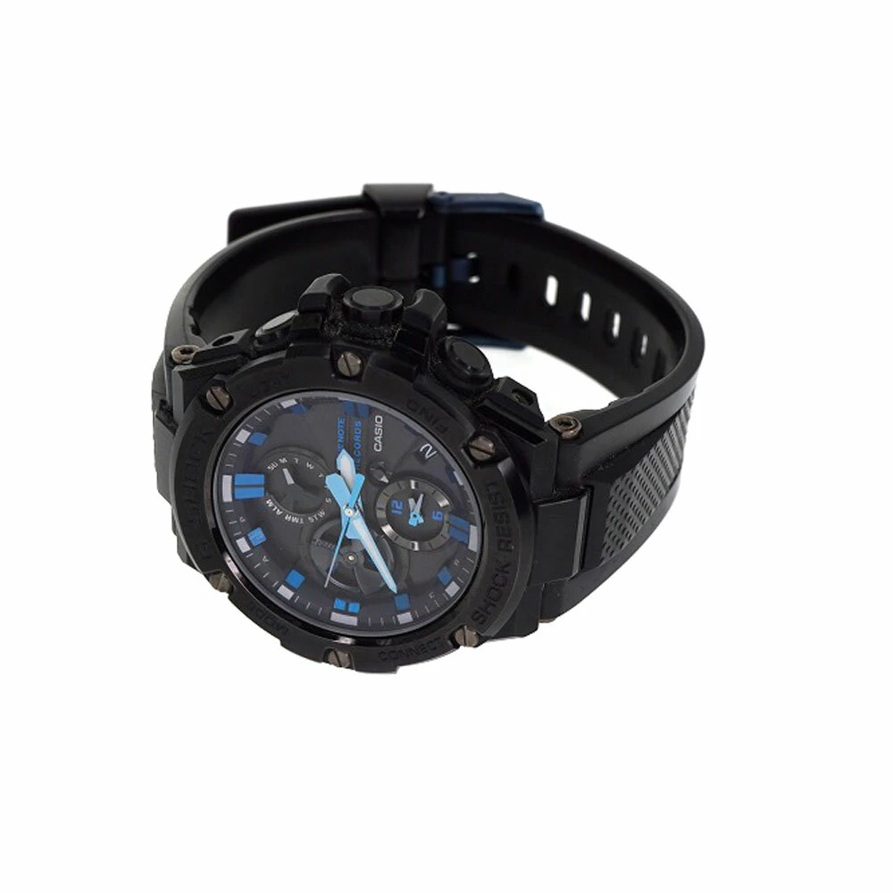 CASIO [Casio] GST-B100NR-1AJR G-SHOCK BLUE NOTE RECORDS Collaboration Tough Solar Smartphone Link Date Function 200m Waterproof Round Stainless Steel Resin USED-6 Pawn Shop Hosobata Store H2208629