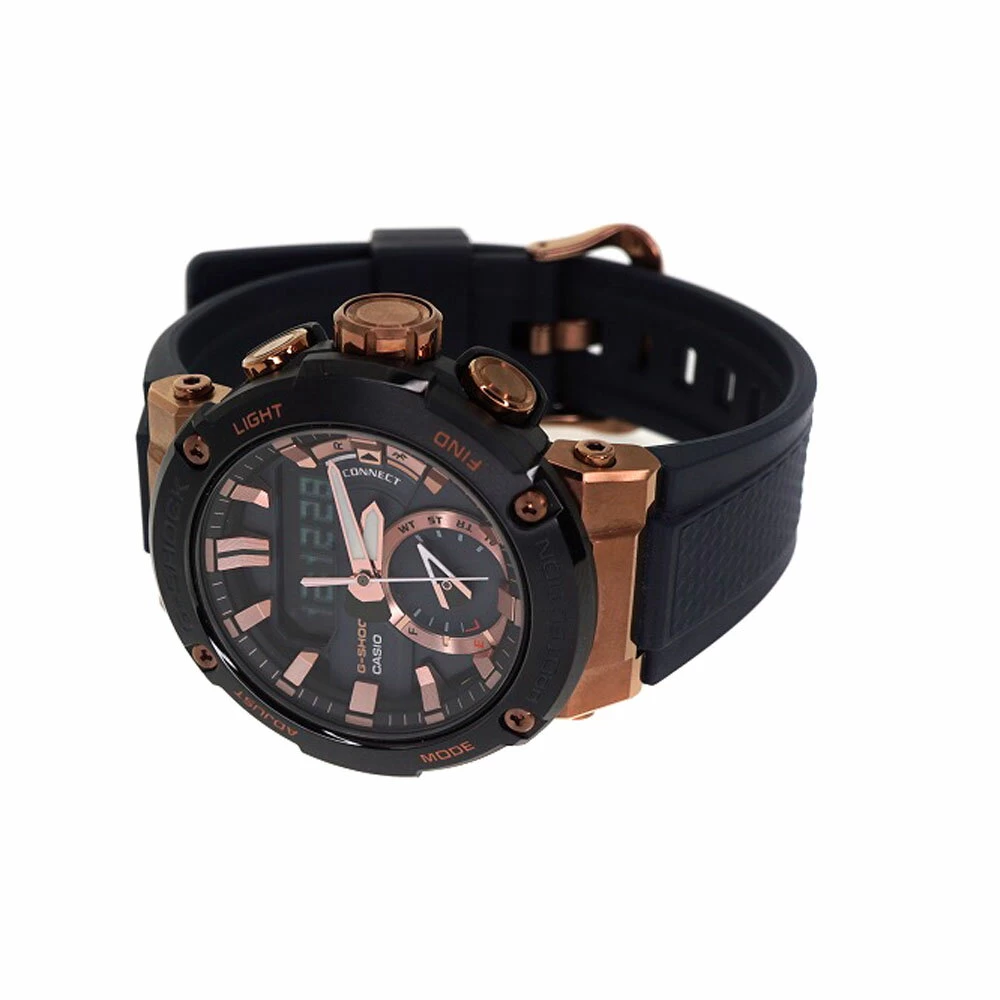 CASIO GST-B200G-2AJF G-SHOCK G-STEEL Tough Solar Mobile Link Function Alarm Stopwatch Bluetooth 200m Waterproof Analog Digital Round Stainless Steel Resin USED-7 Pawn Shop Hosobata Store H2208630