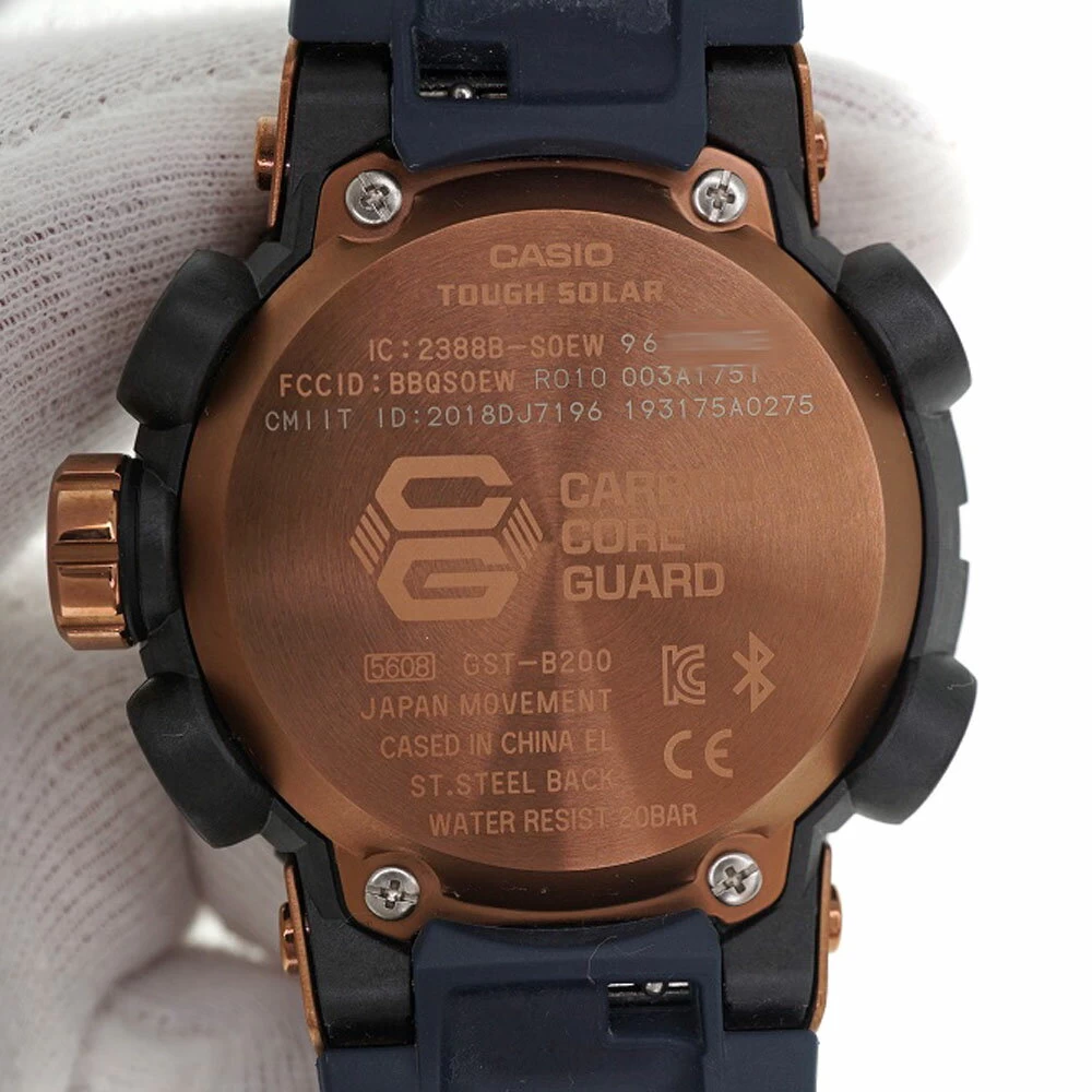 CASIO GST-B200G-2AJF G-SHOCK G-STEEL Tough Solar Mobile Link Function Alarm Stopwatch Bluetooth 200m Waterproof Analog Digital Round Stainless Steel Resin USED-7 Pawn Shop Hosobata Store H2208630